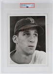 1942 Earliest Known Warren Spahn Boston Braves Rookie Season 7 x 9 Original News Service Photo (PSA Slabbed Type 1)