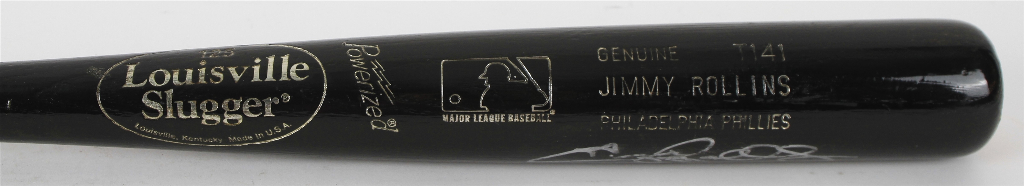 1999 Jimmy Rollins Philadelphia Phillies Signed Louisville Slugger Professional Model Spring Training/Minor League Bat (MEARS LOA/JSA & PSA/DNA)
