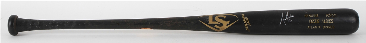 2016 Ozzie Albies Atlanta Braves Signed Louisville Slugger Professional Model Minor League Bat (MEARS LOA/JSA) 