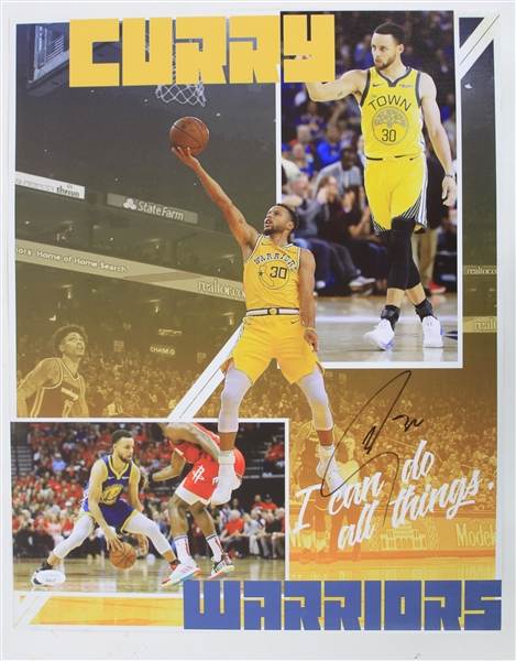 2022 Stephen Curry Golden State Warriors Signed 16" x 20" I Can Do All Things Photo Collage (*JSA Full Letter*)