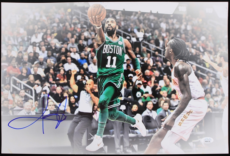 2017-19 Kyrie Irving Boston Celtics Signed 12" x 18" Photo (*JSA*)