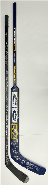 2003-06 Milwaukee Admirals Team Signed Hockey Sticks - Lot of 2 (MEARS LOA/JSA)