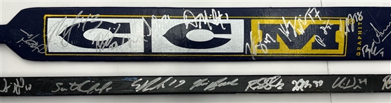 2003-06 Milwaukee Admirals Team Signed Hockey Sticks - Lot of 2 (MEARS LOA/JSA)
