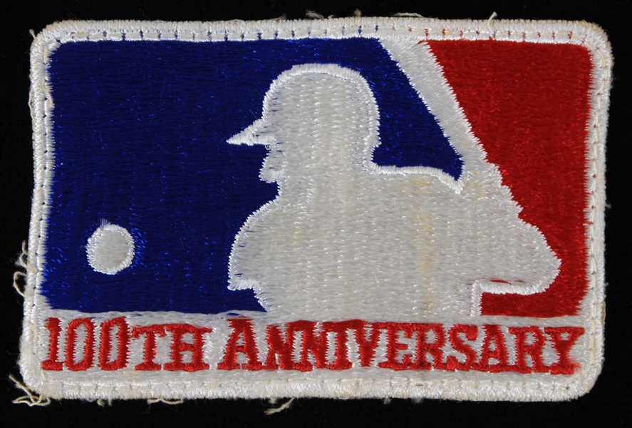 1969 MLB 100th Anniversary Uniform Patch Original Owned by a Baltimore Orioles Clubhouse Attendant / Batboy (MEARS LOA)