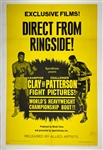 1965 Cassius Clay Floyd Patterson World Heavyweight Championship Title Bout 30" x 44" Linenbacked SportsVision Poster 
