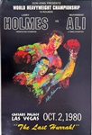 1980 Muhammad Ali Larry Holmes World Heavyweight Championship Title Bout 24" x 36" Poster