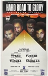 1987 Hard Road To Glory 21" x 34" Heavyweight Championship Title Bout Poster w/ Mike Tyson, Tony Tucker, Pinklon Thomas & Buster Douglas
