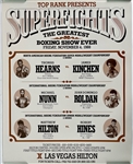 1988 Top Rank Boxing Super Fights 22" x 28" Poster w/ Thomas Hearns, James Kinchen, Michael Nunn, Matthew Hilton & More