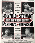 1993 Only The Strong Survive 22" x 28" Fight Poster w/ Evander Holyfield, Alex Stewart, Vinny Pazienza & Lloyd Honeyghan