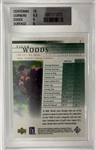 1990 Tom Watson Autographed PGA Tour Pro Set Trading Card (PSA Slabbed) w/ 2001 Tiger Woods Upper Deck #1 (8.5 NM-MT+ Slabbed)