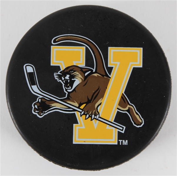 2000s Vermont Catamounts Official Vermont Army National Guard Hockey Puck 