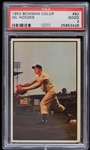 1953 Gil Hodges Brooklyn Dodgers Bowman Color Baseball Card #92 Graded Good 2 (PSA Slabbed)
