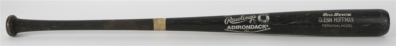 1983 Glenn Hoffman Boston Red Sox Signed Adirondack Professional Model Game Used Bat (MEARS LOA/JSA)