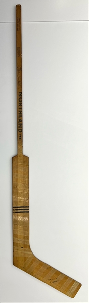 1970s Tony Esposito Chicago Blackhawks Team Signed Northland Game Used Goalie Stick (MEARS LOA)