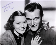 1938 Lorna Gray John Wayne Signed LE 16x20 B&W Photo (JSA)