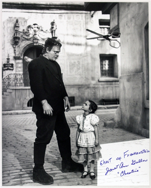 1942 Janet Ann Gallow Ghost of Frankenstein Signed LE 16x20 B&W Photo (JSA)