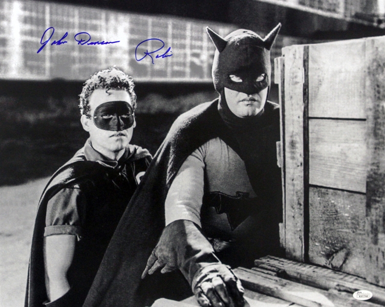 1949 Johnny Duncan Batman & Robin Serial Signed LE 16x20 B&W Photo (JSA)