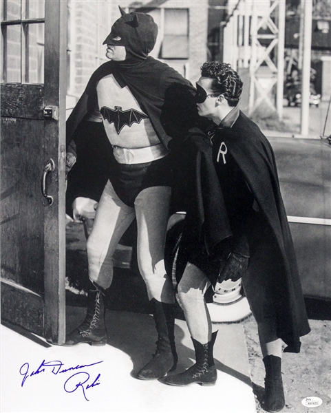 1949 Johnny Duncan Batman & Robin Serial Signed LE 16x20 B&W Photo (JSA)
