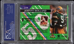 1993 Johnny Holland Green Bay Packers Stadium Club #259 Trading Card (PSA GEM MT 10)