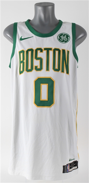 2018-19 Jayson Tatum Boston Celtics City Jersey (MEARS A5)