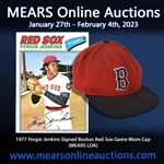 1977 Fergie Jenkins Signed Boston Red Sox Game Worn Cap (MEARS LOA)