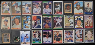 1960s-90s Baseball & Football Trading Cards - Lot of 58 w/ Nolan Ryan, Carl Yastrzemski, Merlin Olsen, Roman Gabirel & More