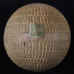 1940's Carved Wooden Ball w/ Japanese Characers