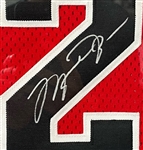 2000's Michael Jordan Chicago Bulls 34 x 42 Framed Display w/ Signed Jersey & Replica Championship Rings (Upper Deck/JSA)
