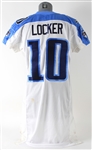 2011 Jake Locker Tennessee Titans Road Jersey (MEARS LOA)