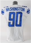 2017 Cornelius Washington Detroit Lions Game Worn Road Jersey (MEARS LOA)