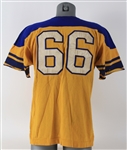1960's Rawlings Yellow/Blue #66 Game Worn Durene Football Jersey (MEARS LOA)