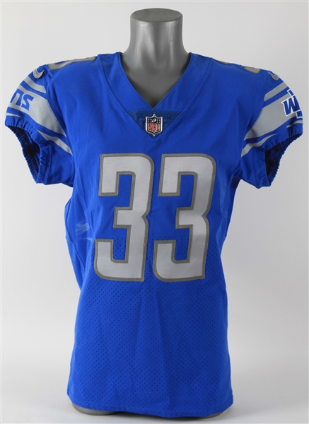 2018 Kerryon Johnson Detroit Lions Home Jersey (MEARS LOA)