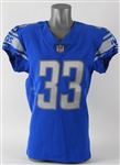 2018 Kerryon Johnson Detroit Lions Home Jersey (MEARS LOA)