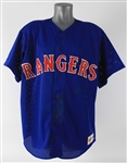 1995-99 Juan Gonzalez Texas Rangers Signed Batting Practice Jersey (MEARS LOA/JSA)