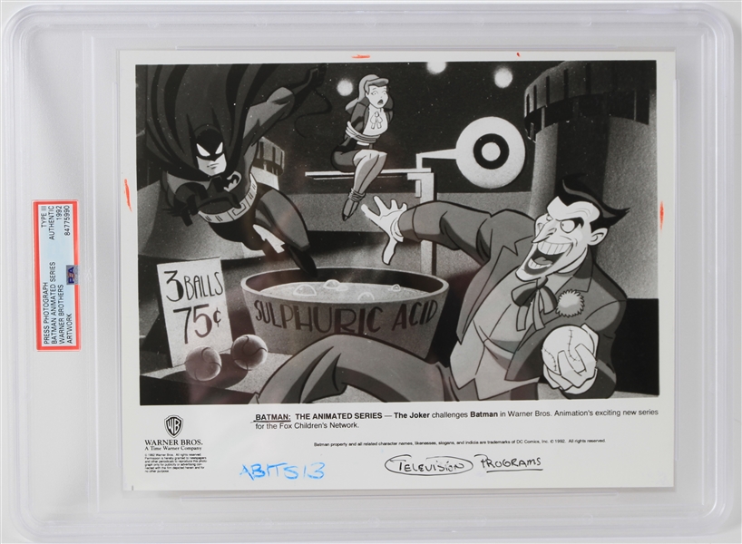 1992 Batman Animated Series Press Photograph Type III (PSA Slabbed)