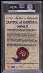 2019 Bob Cerv New York Yankees, Kansas City Athletics, and Houston Colt 45's Historic Autographs Capitol of Baseball Autograph (PSA Slabbed)