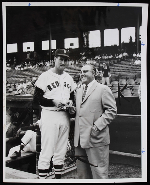 1960 Ted Williams Boston Red Sox 8x10 Black and White Photo