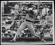 1980s Reggie Jackson California Angels 8x10 Photo with Chicago Tribune COA (Lot of 2)