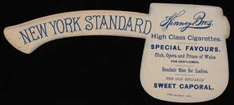1889 New York Standard Cigarettes Ax Shaped Flyer with George Washington
