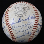1957 Milwaukee Braves World Series Champions Team Signed ONL Giles Baseball w/ 19 Signatures Including Hank Aaron, Eddie Mathews, Warren Spahn & More (*Full JSA Letter*)