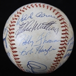 1957 Milwaukee Braves World Series Champions Team Signed ONL Giles Baseball w/ 19 Signatures Including Hank Aaron, Eddie Mathews, Warren Spahn & More (*Full JSA Letter*)