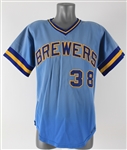 1976 Cal McLish Milwaukee Brewers Game Worn Road Jersey (MEARS A9)