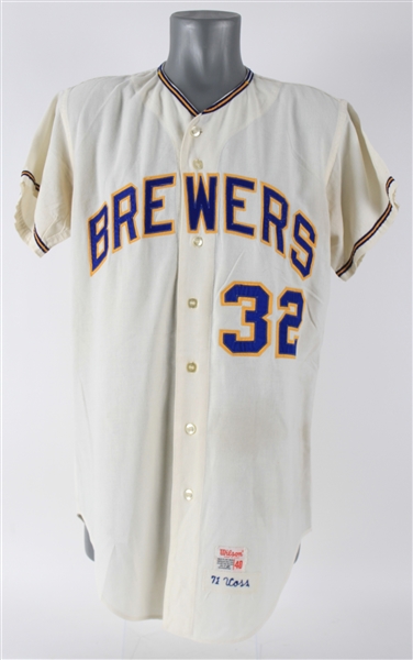 1971 Bill Voss Milwaukee Brewers Game Worn Home Jersey (MEARS A9)
