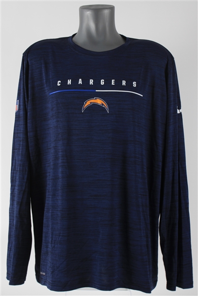 2019 Los Angeles Chargers Long Sleeve Undershirt (MEARS LOA)