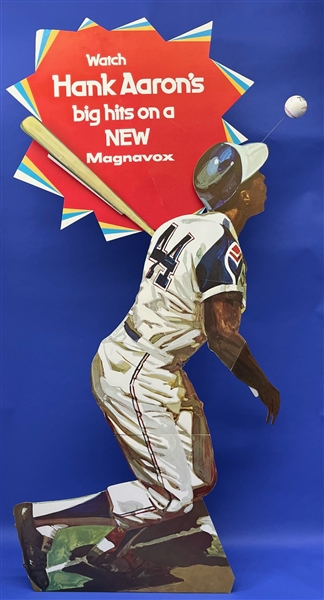 1974 Hank Aaron Magnavox Store Display in Original Shipping Box (dated April 1st, 1974) Newly Discovered Variation
