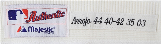 2003 Bronson Arroyo Pittsburgh Pirates Home Uniform Pants (MEARS LOA)
