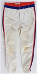 1989 Rick Wrona Chicago Cubs Game Worn Road Uniform Pants (MEARS LOA)