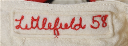 1958 Dick Littlefield/Bob Roselli Milwaukee Braves Game Worn Home Uniform (MEARS A10)
