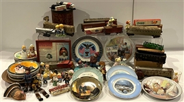 Christmas Decorations & Ornaments w/ Toy Trains (Lot of 200+)