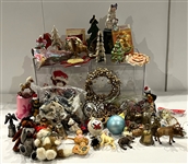 Christmas Decorations & Ornaments w/ Toy Trains (Lot of 200+)